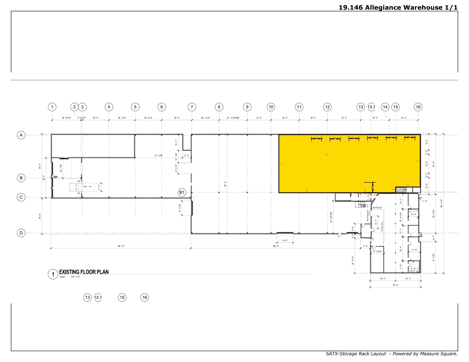 SATX Storage warehouse facility floor plan