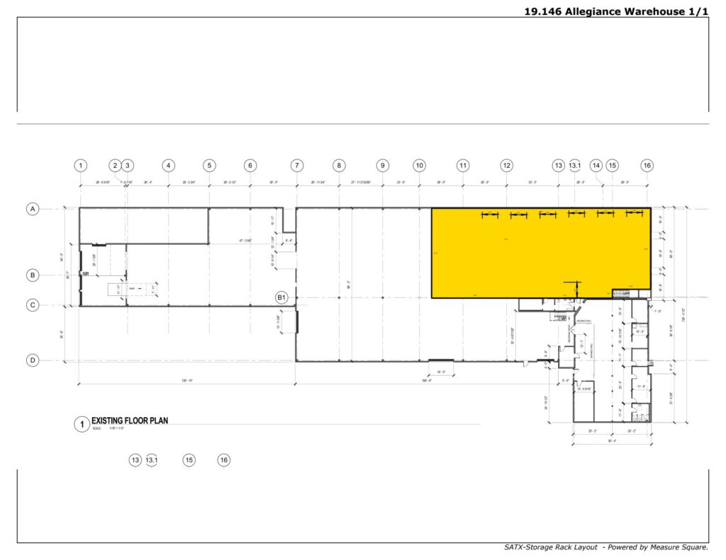 SATX Storage warehouse floor plan layout